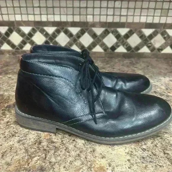 Mens Sonoma Bayport Black Chukka boots size 9 Lace Up Business Casual Boots - Picture 3 of 8